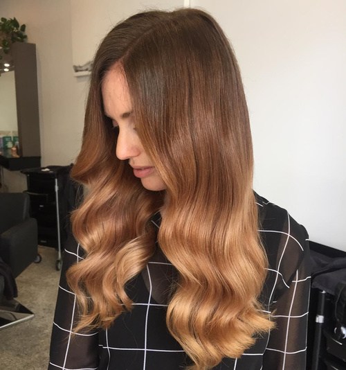 Καστανό Caramel Sombre Χρώμα Μαλλιών